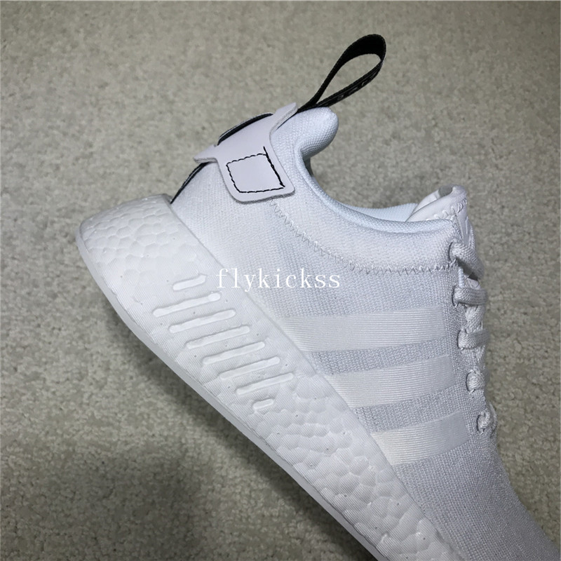 Real Boost Adidas NMD R2 White Black